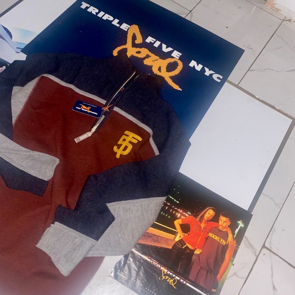 TRIPLE FIVE SOUL Vintage Slim Fit Brooklyn Sweater Top Sz 3X - Picture 10 of 14